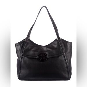Tory Burch ‘Amanda Easy’ Black Pebbled Leather Shoulder Bag